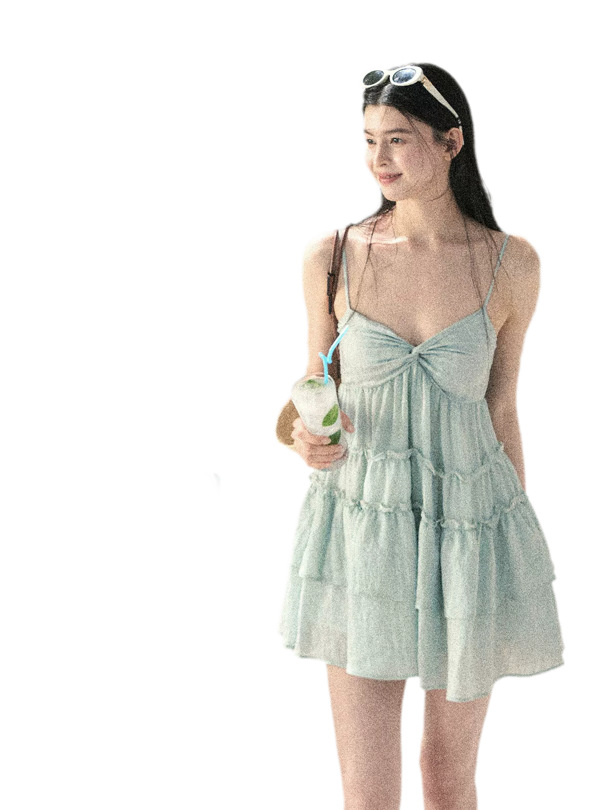 "Mossy Stone Steps" Summer Beach Camisole Dress