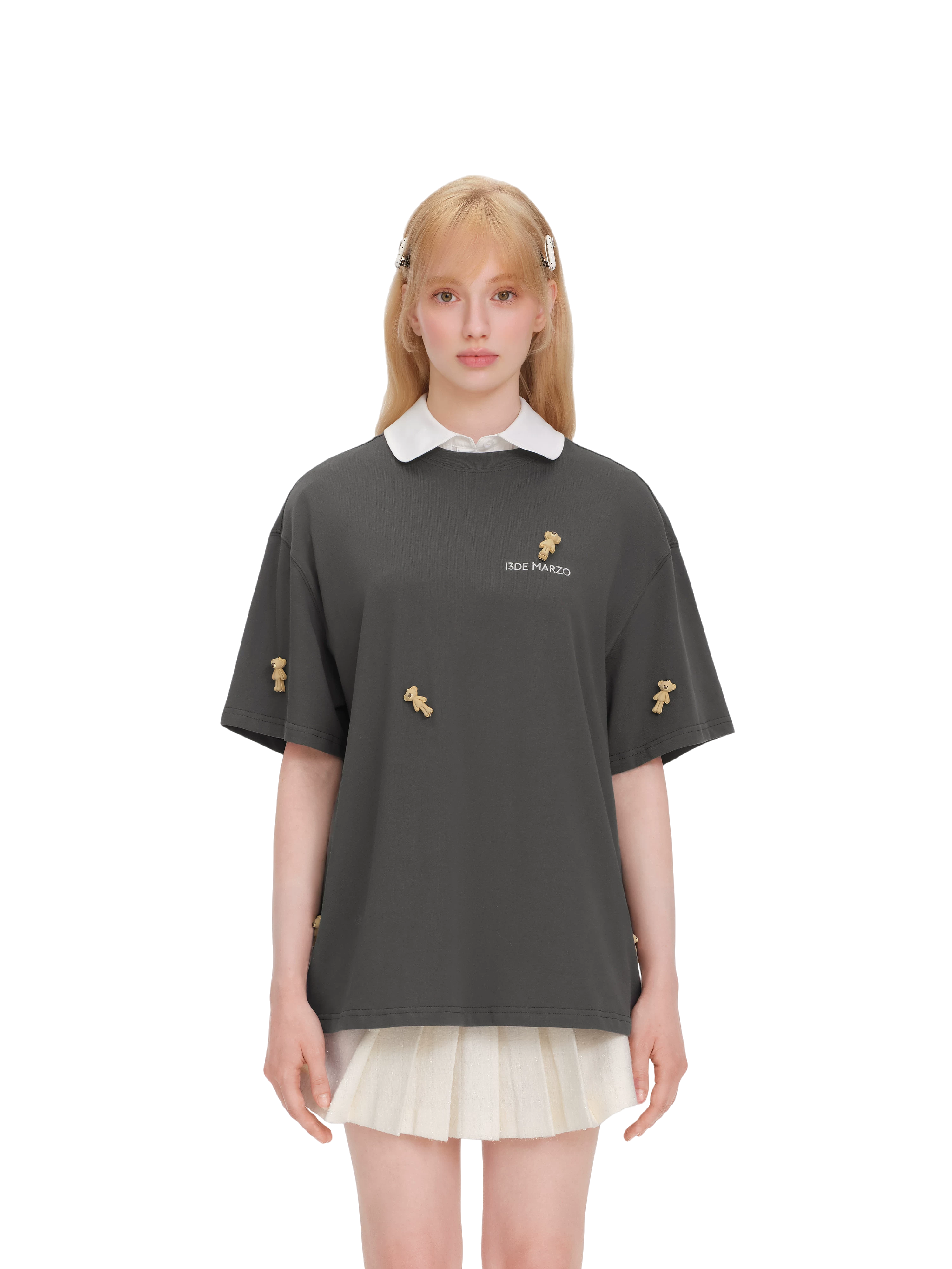 Unisex 2026 Spring/Summer Plush Bear T-Shirt