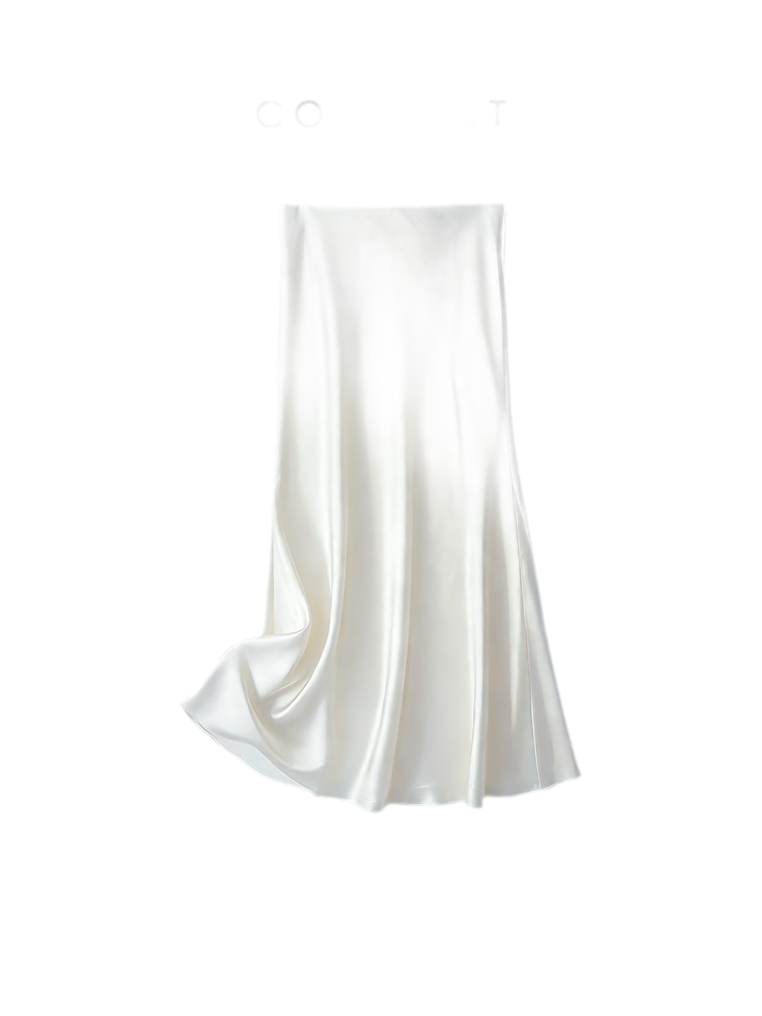 Satin Fishtail Midi Skirt