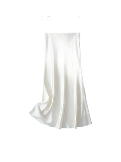 Satin Fishtail Midi Skirt