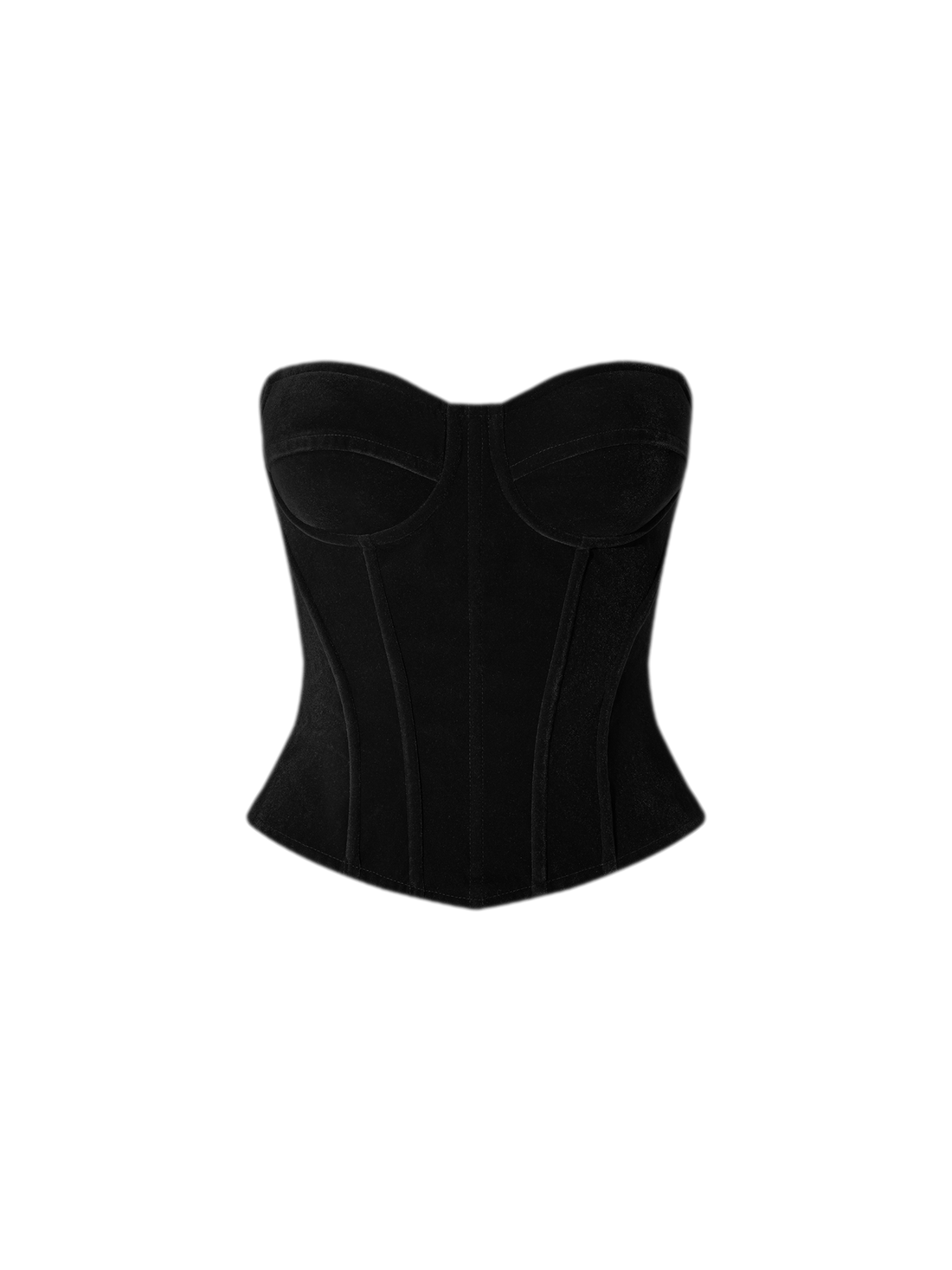 CORSELET Velvet Boned Corset Top – view 12