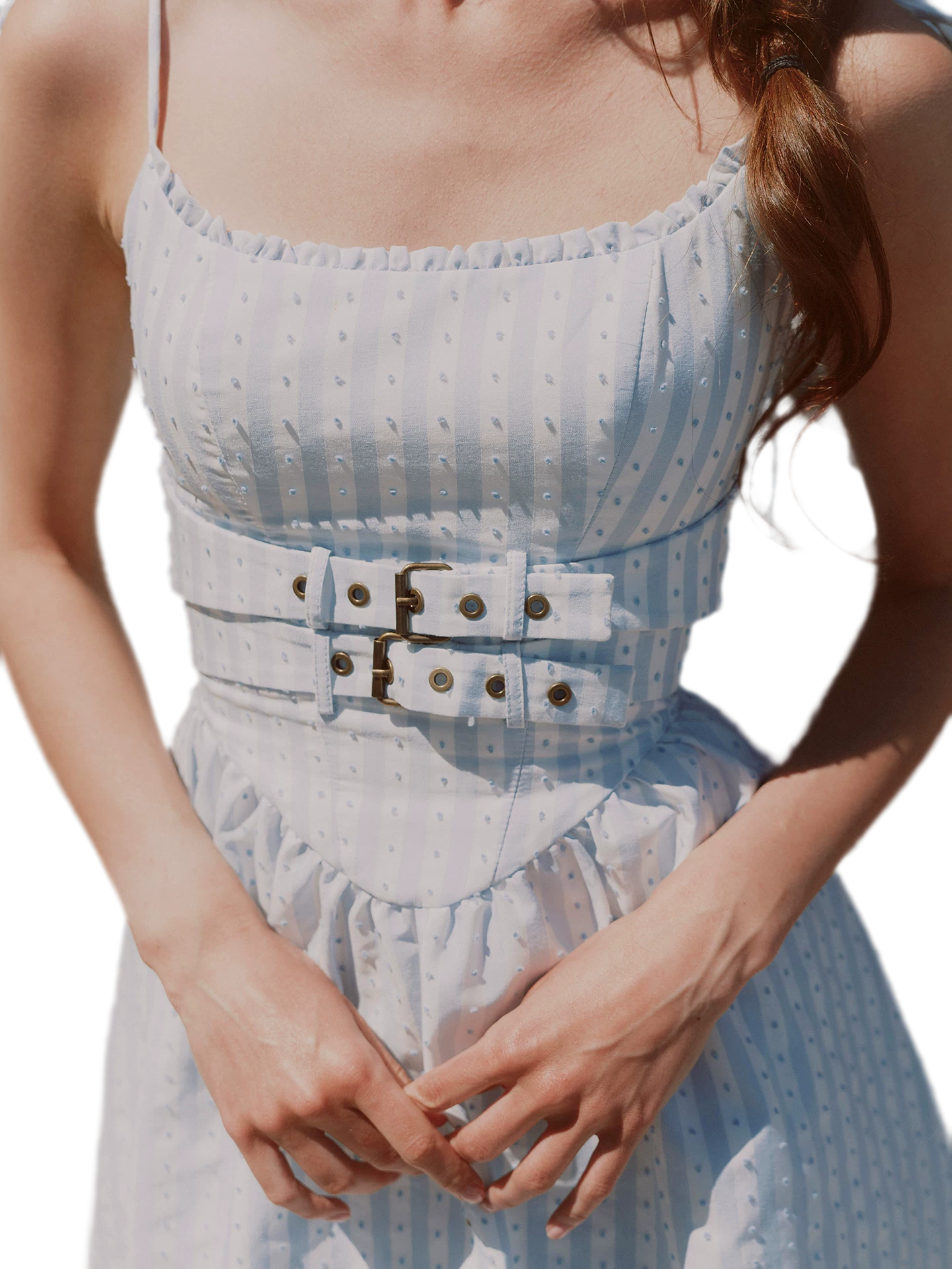 Striped Jacquard A-Line Dress