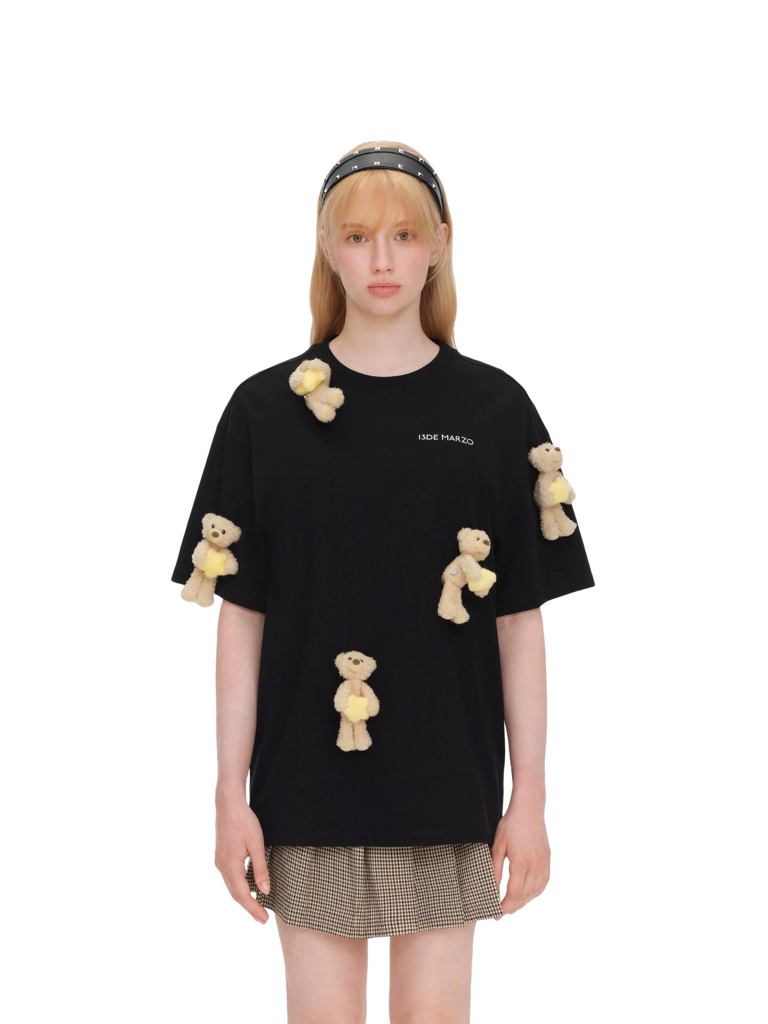 Bear Hug Star Print T-shirt