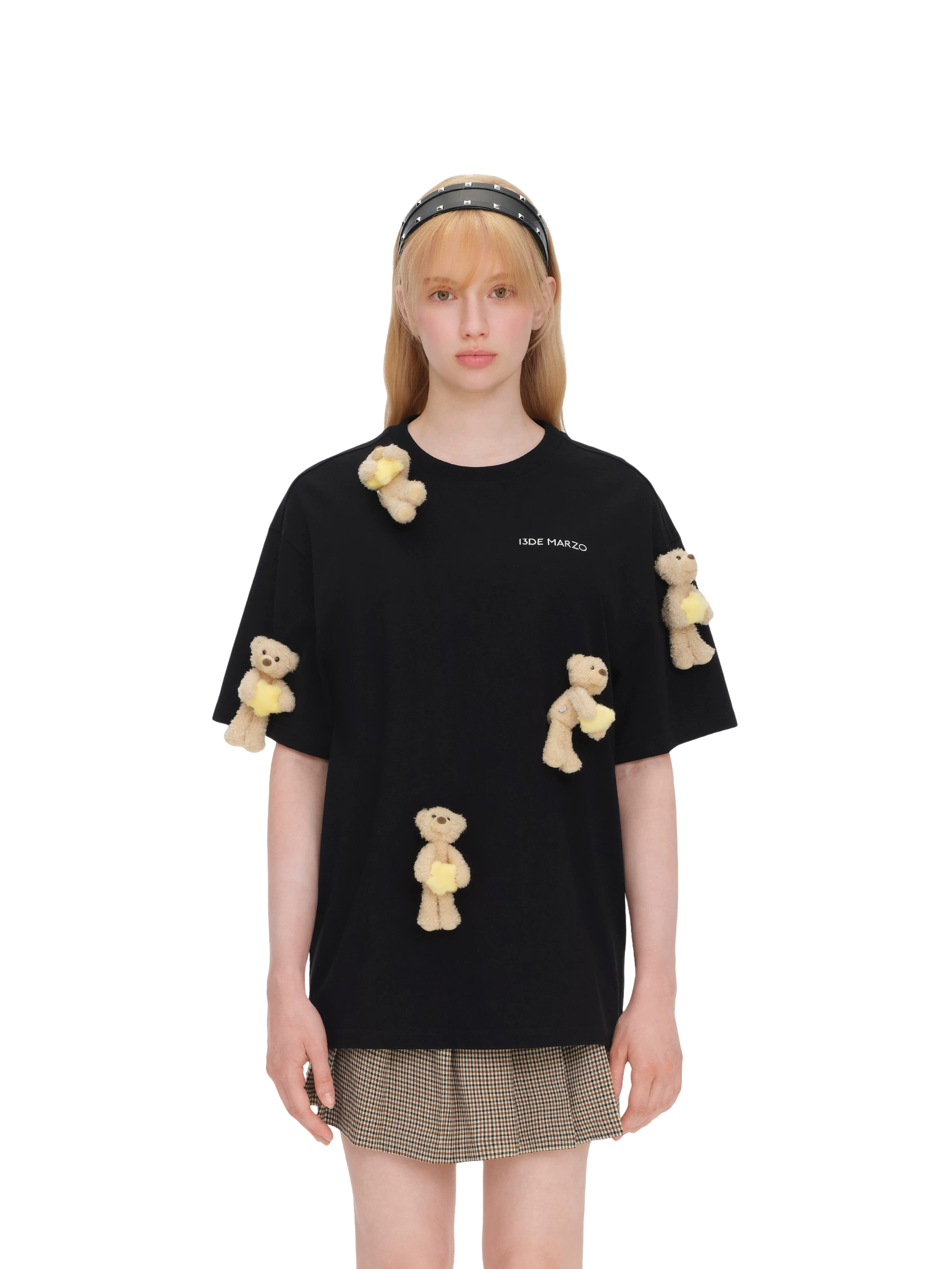 Bear Hug Star Print T-shirt