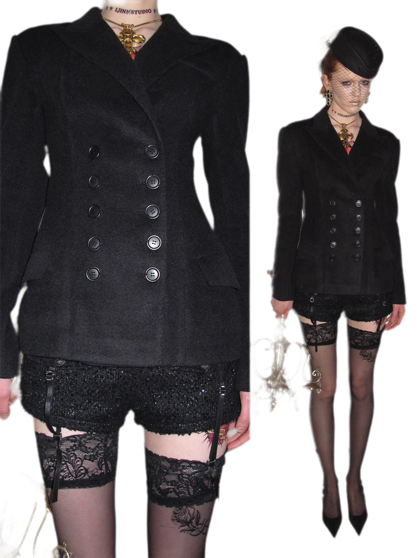 Wool Blend Tailored Blazer
