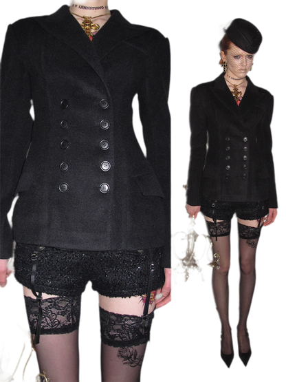 Wool Blend Tailored Blazer