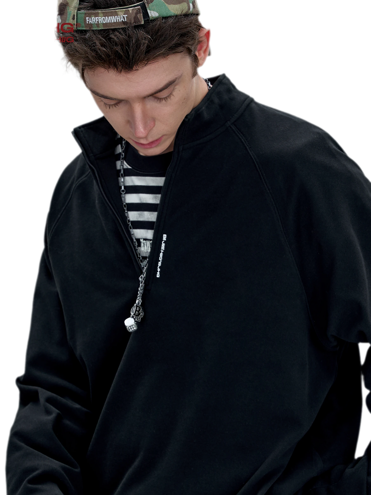 Vintage Oversized Half-Zip T-Shirt