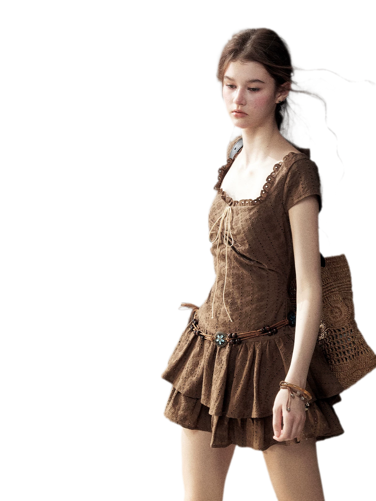 Cotton Eyelet Midi Dress