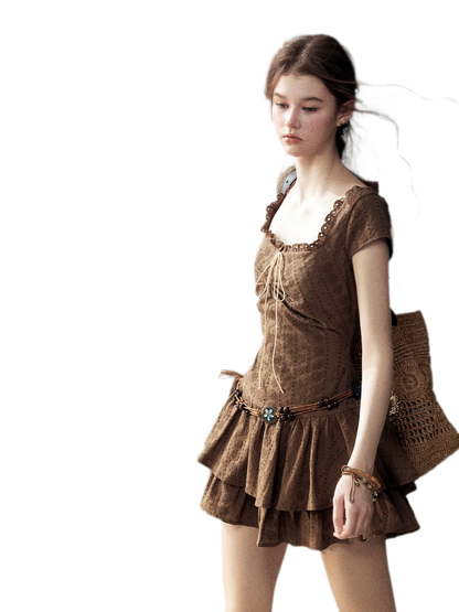Cotton Eyelet Midi Dress