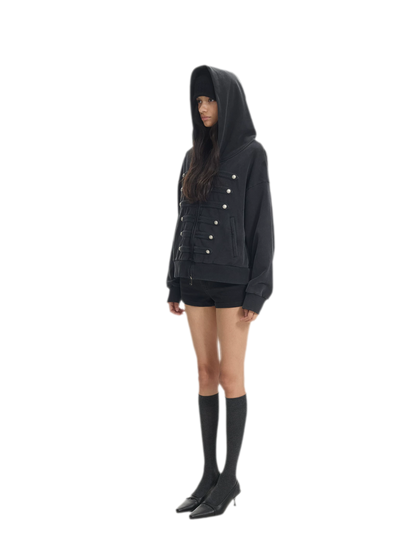 Washed Napoleon Hooded Jacket