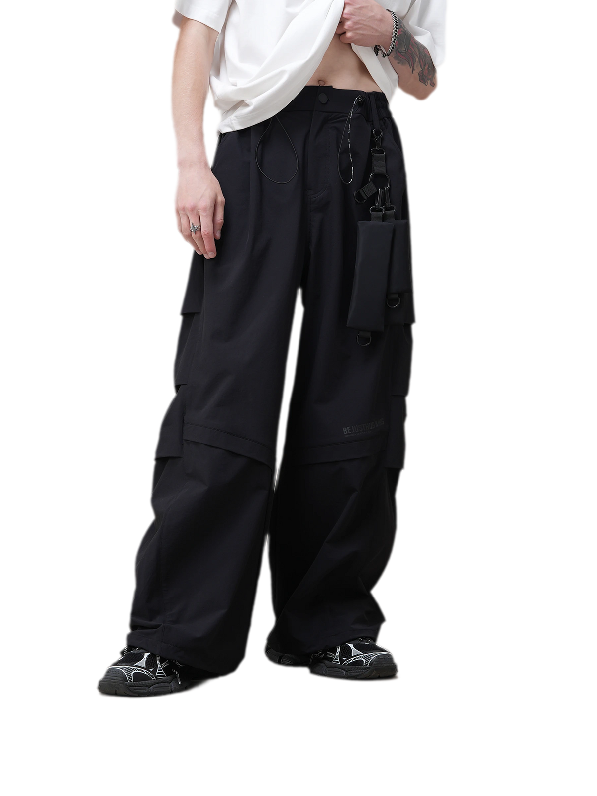 Teflon Wide-Leg Cargo Pants