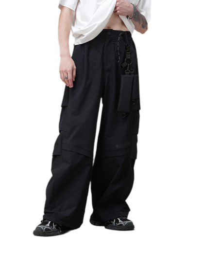 Teflon Wide-Leg Cargo Pants