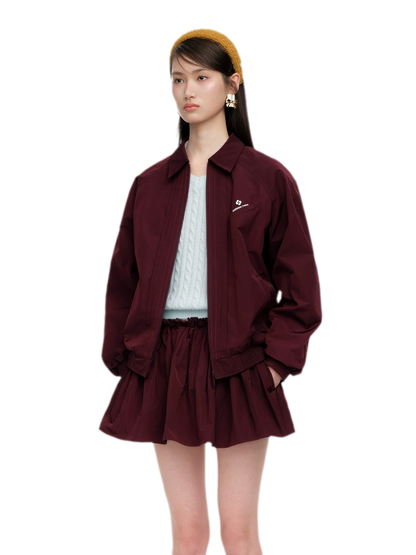Pointed Collar Track Jacket