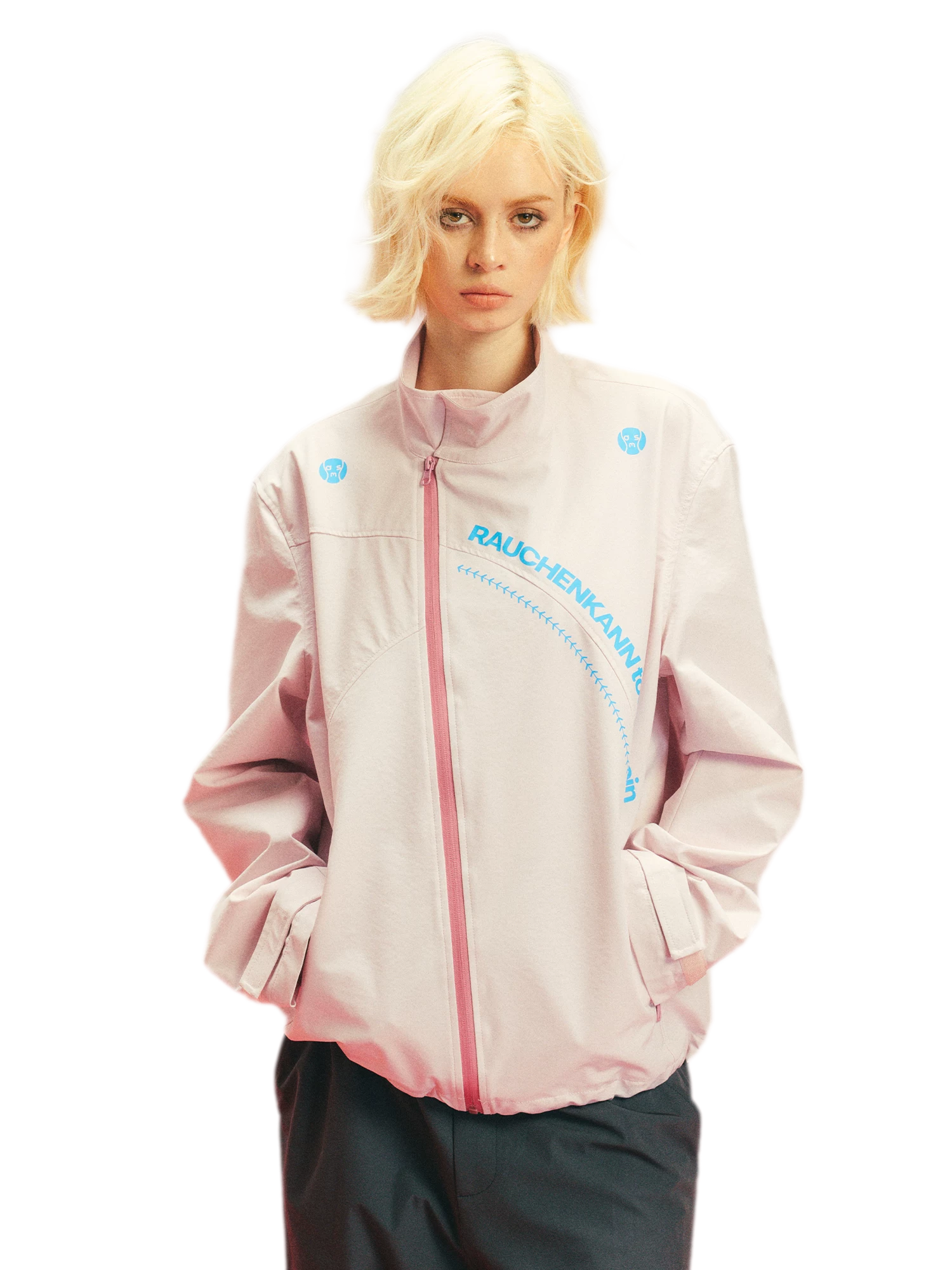 Teflon Stand-Collar Windbreaker Jacket