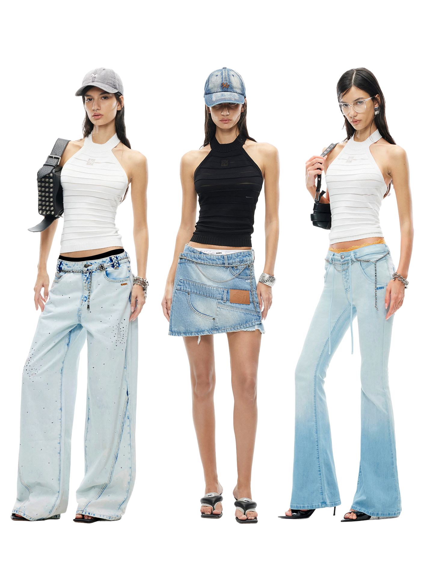 Halter Neck Cable Knit Camisole Top
