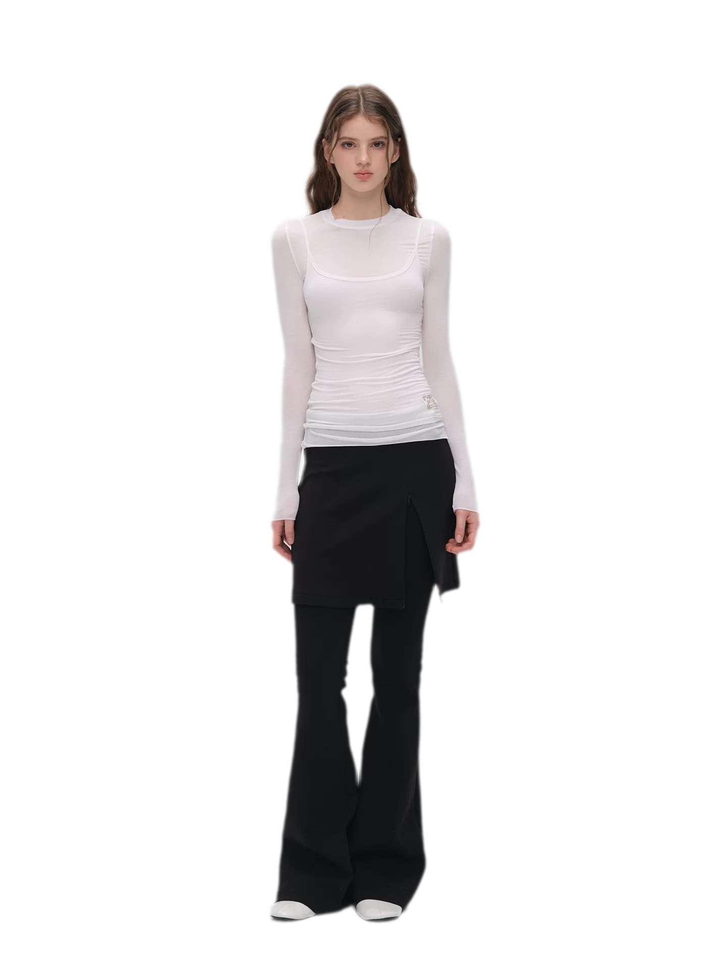 Cashmere Layered Fitted T-shirt