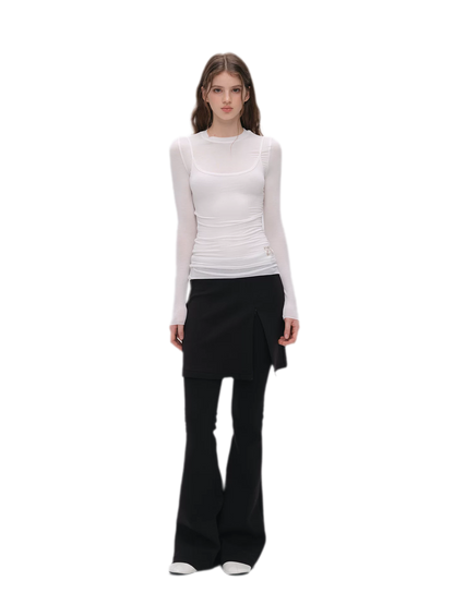 Cashmere Layered Fitted T-shirt
