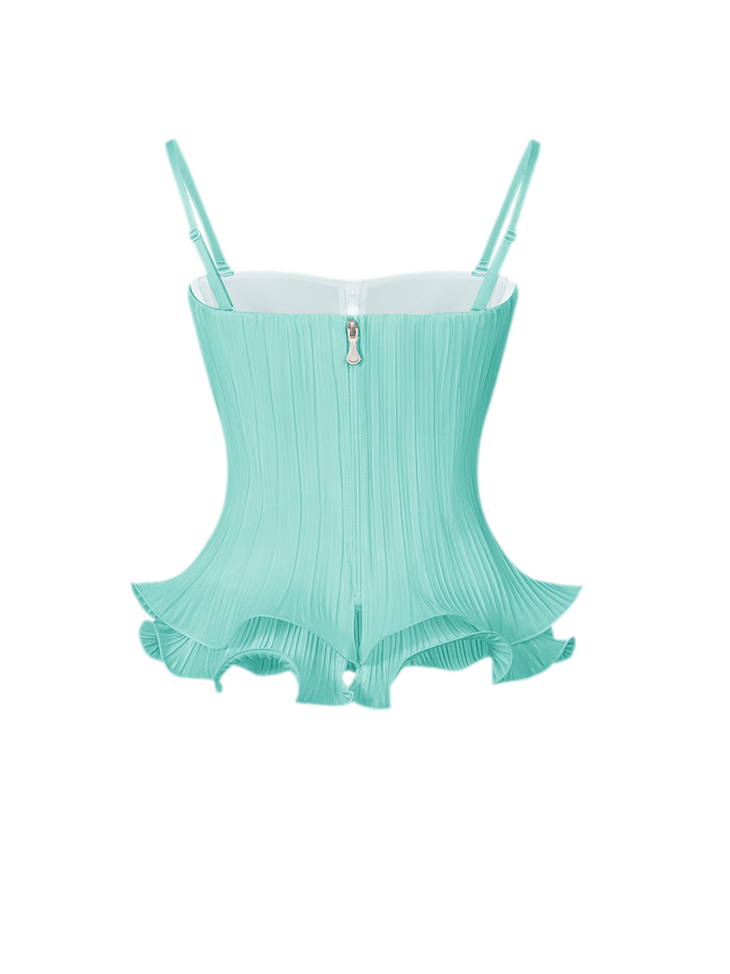 Pleated Structured Bandeau Corset Top
