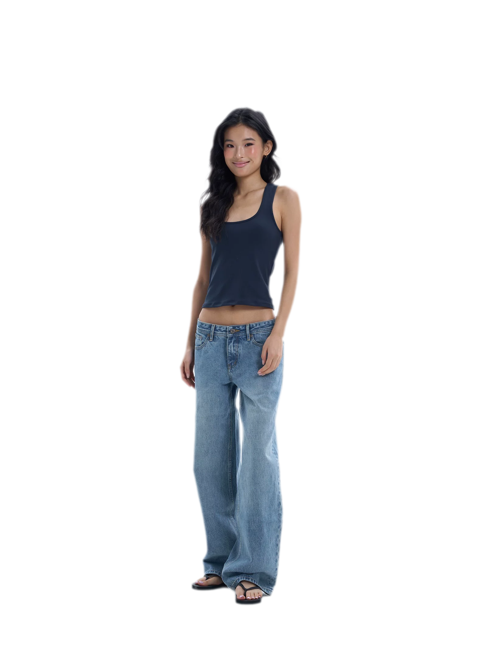Low-Waist Sky Blue Jeans