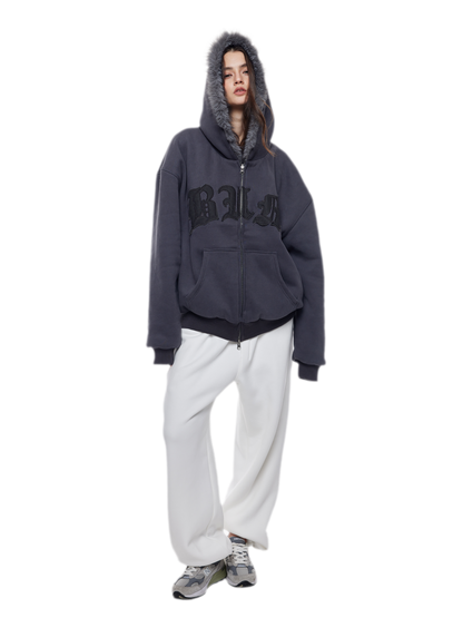 Reversible Faux Fur Hoodie