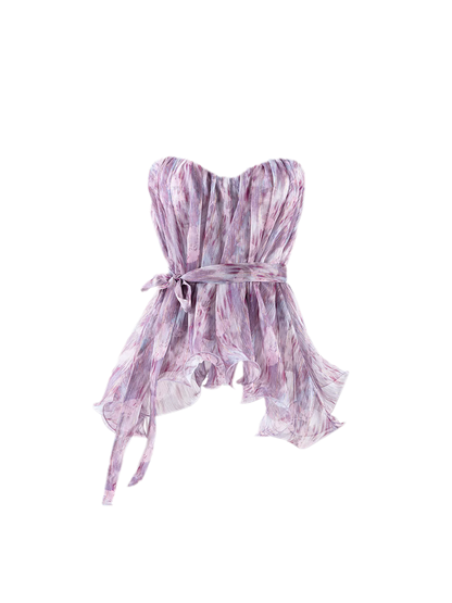 Amethyst Sheer Bustier Top