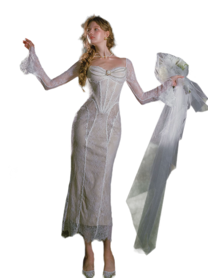 Lace Mermaid Long Sleeve Dress