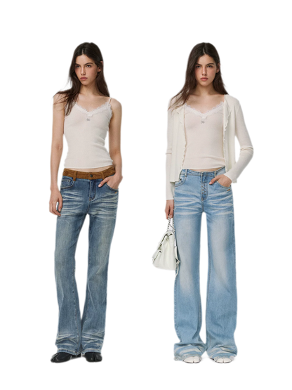 Feinstrick-Camisole aus Wolle mit Spitzenbesatz 100% Wolle