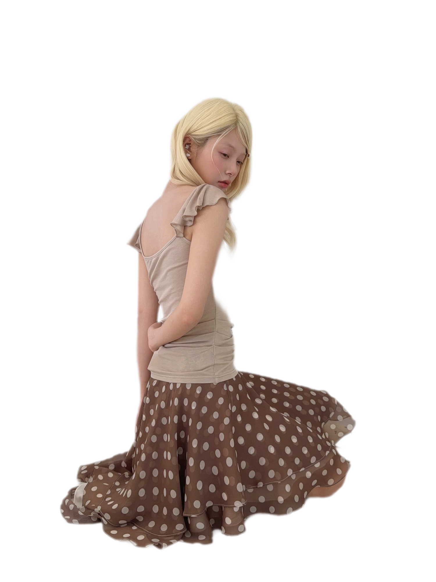 Ruffled Rhinestone Camisole