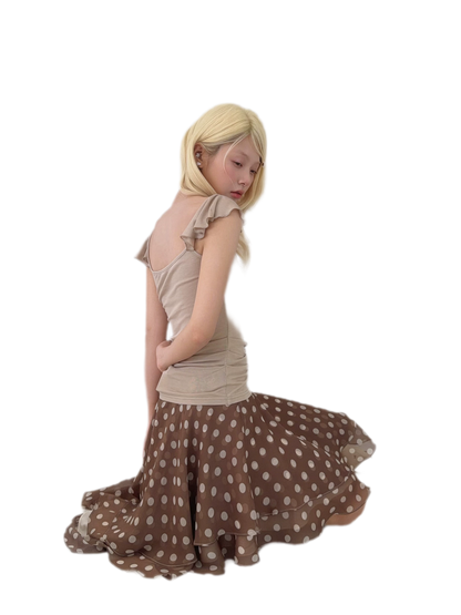Ruffled Rhinestone Camisole