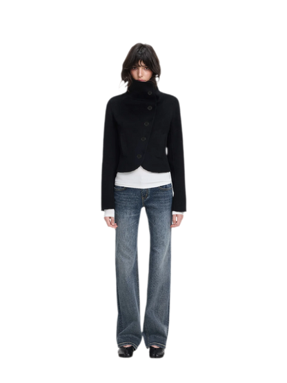 Jean délavé taille mi-basse