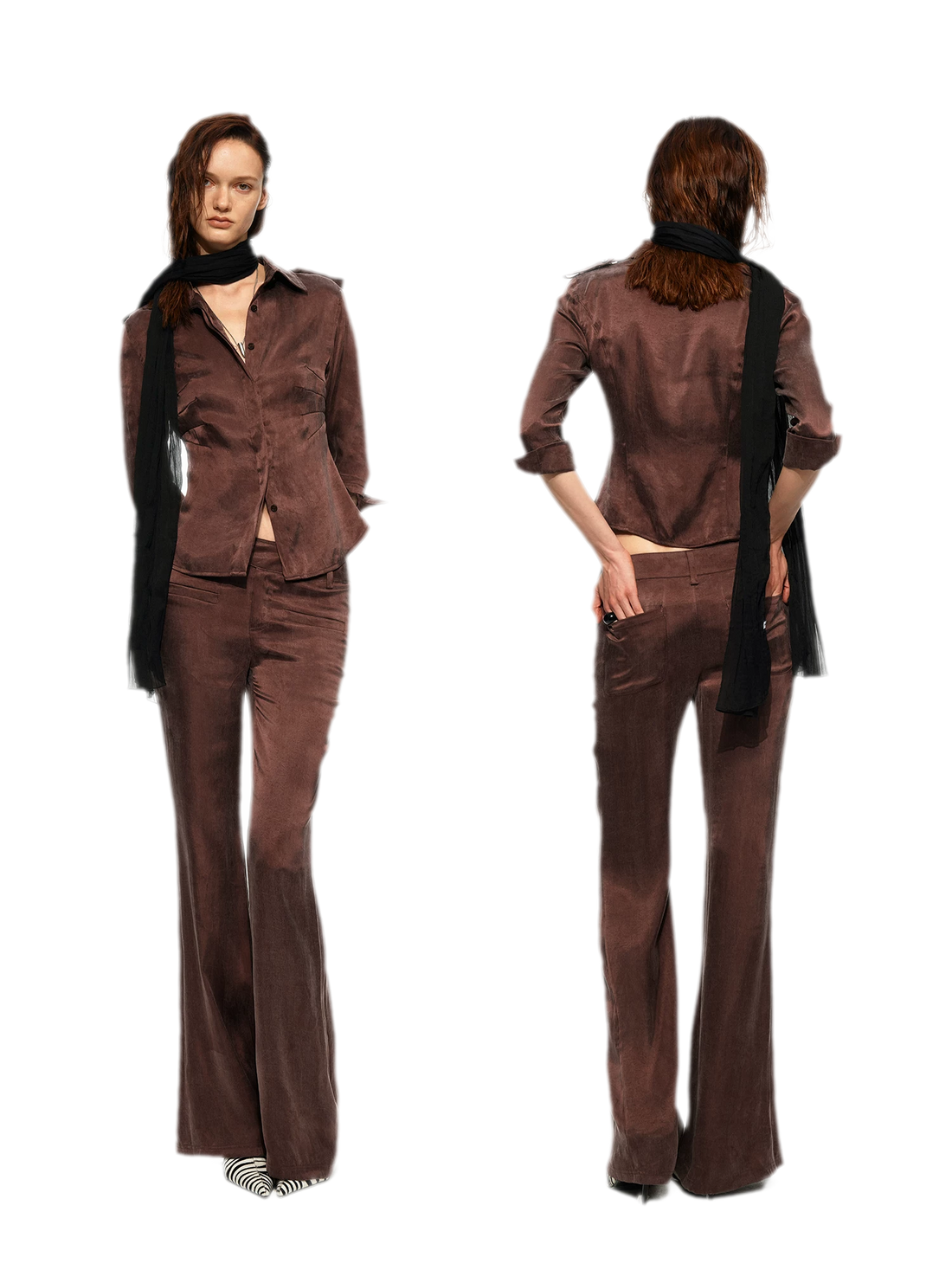 Tencel Shirt Pants Set