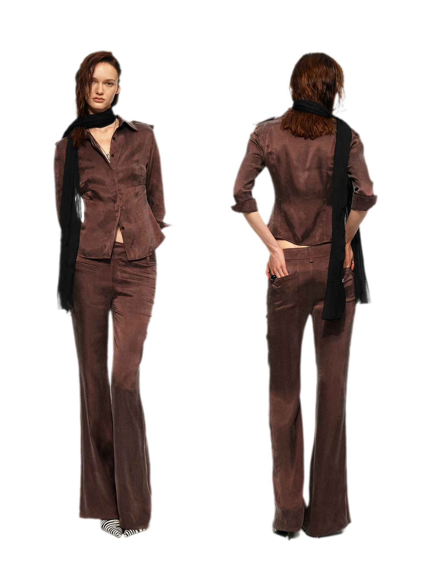 Tencel Shirt Pants Set