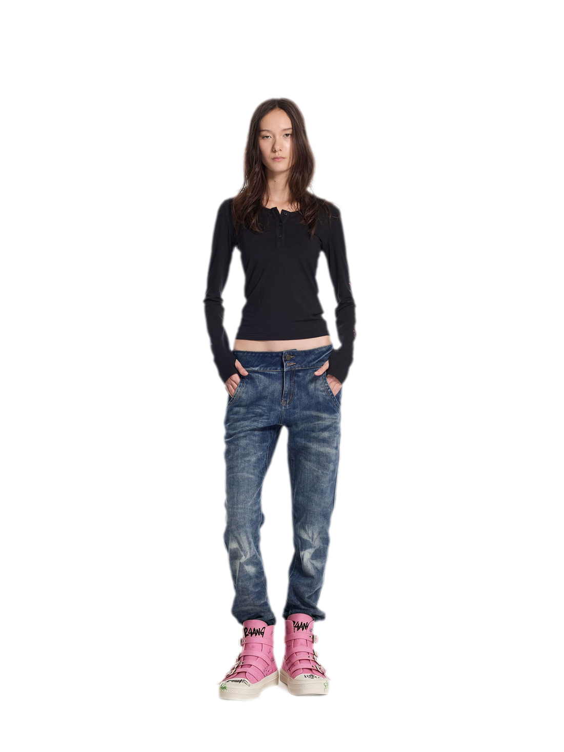 Soft Henley Fitted Knit Top