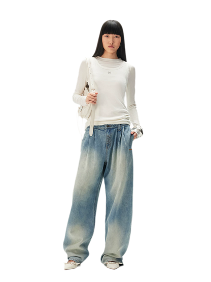 Lyocell Layered Long Sleeve Tee