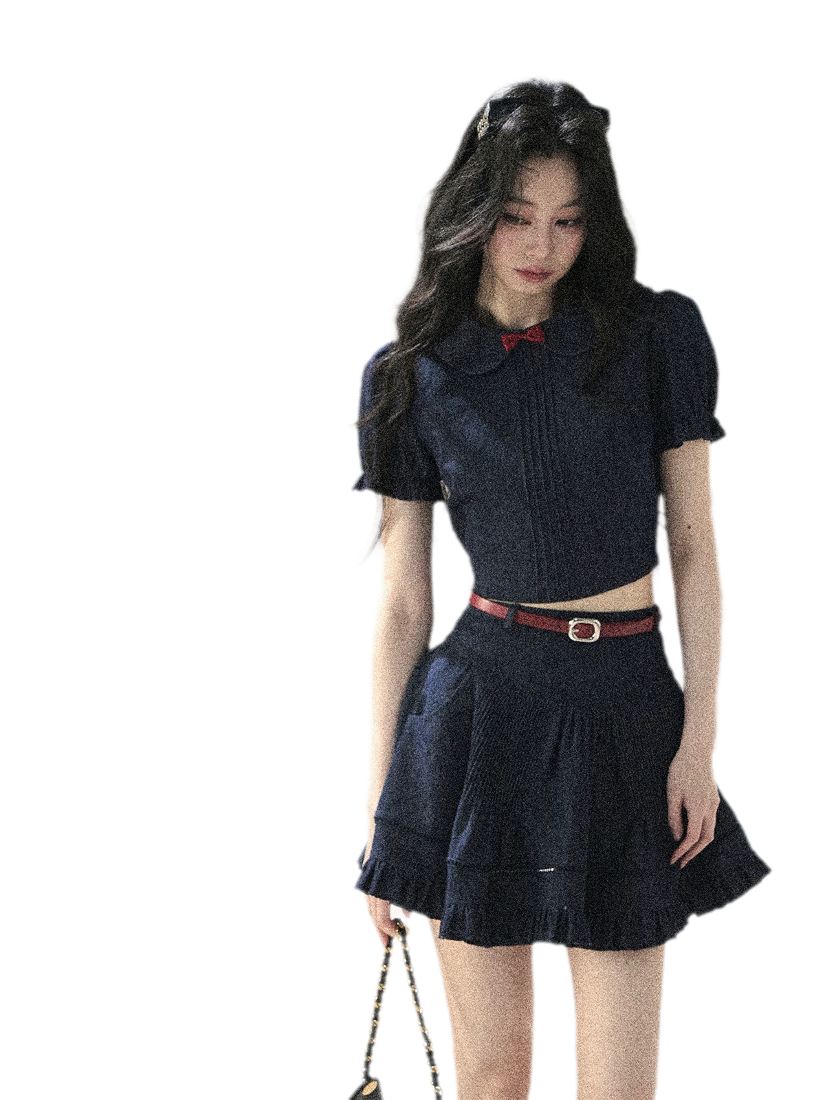 Seaside Pintuck Denim Set
