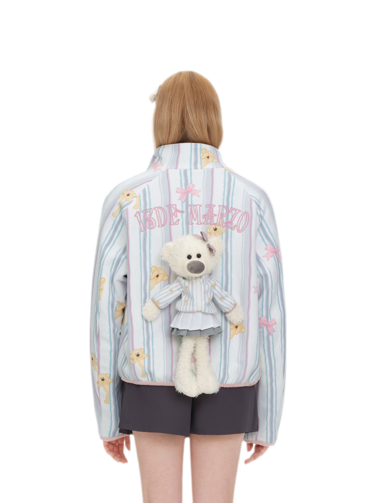 Printed Fleece Raglan Jacket