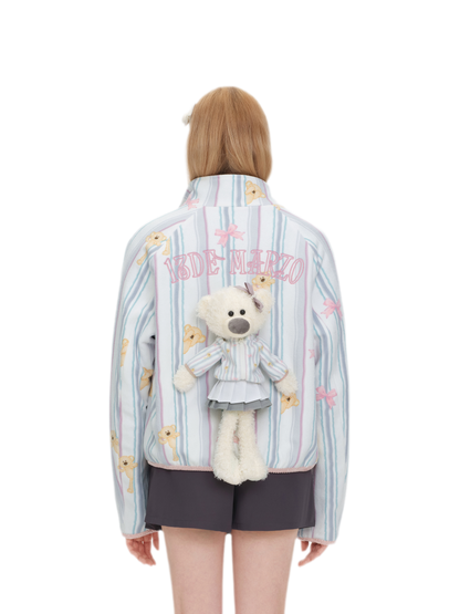 Printed Fleece Raglan Jacket