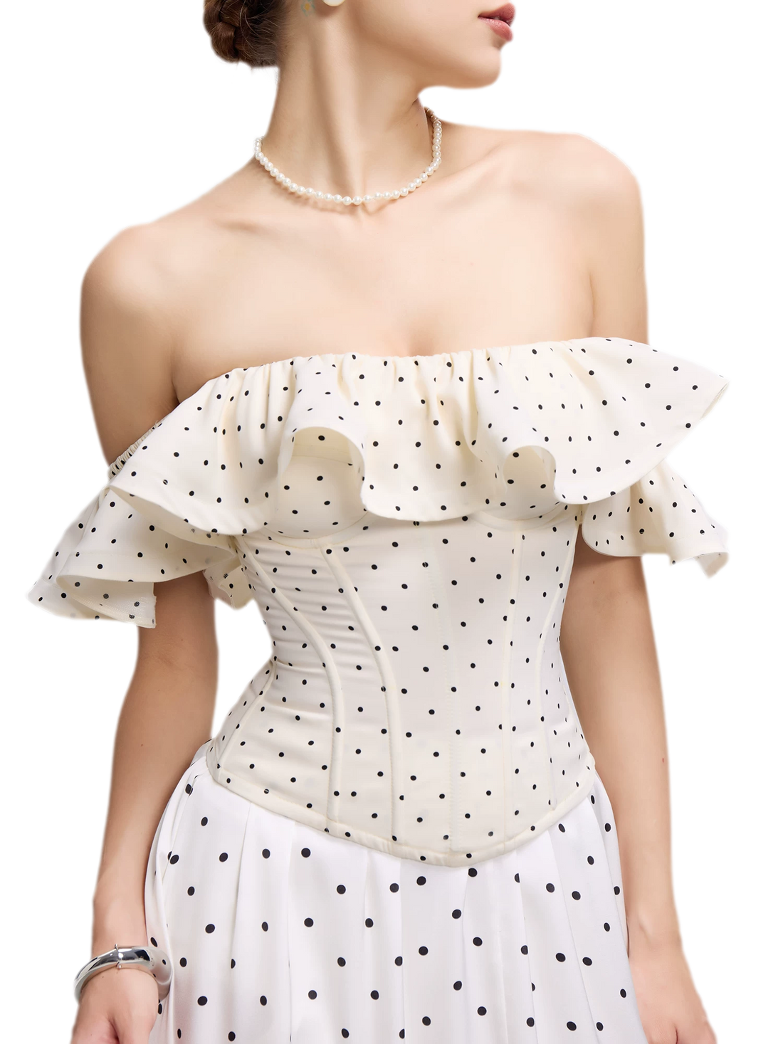 CORSELET Polka Dot Ruffle Corset – view 2