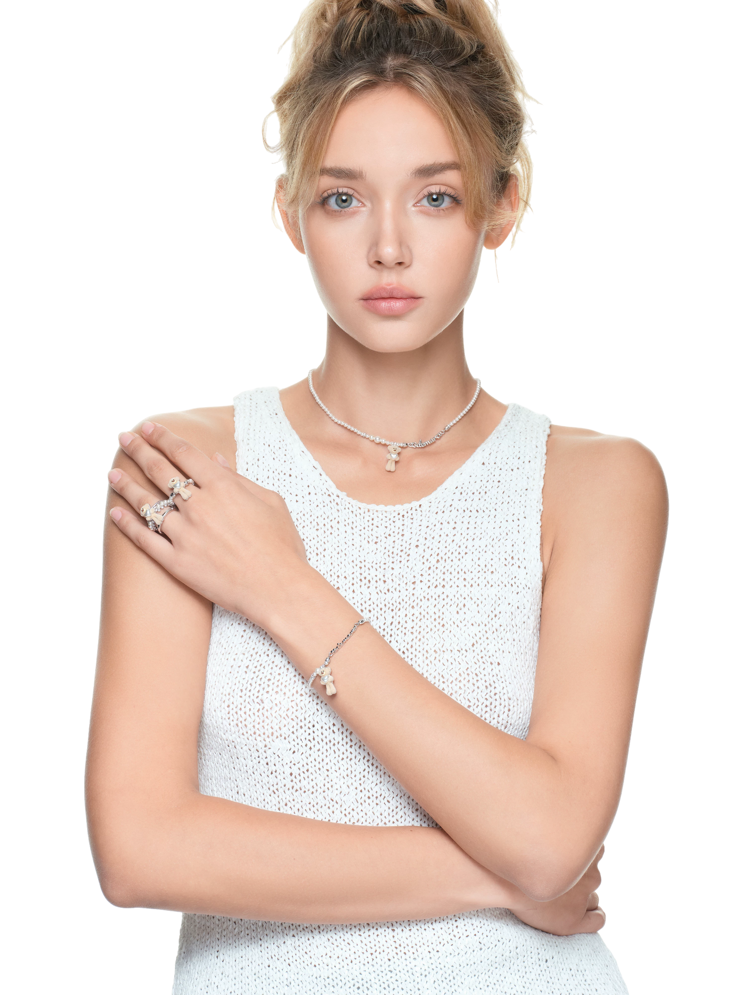 Bear Heart Triple-Layer Ring