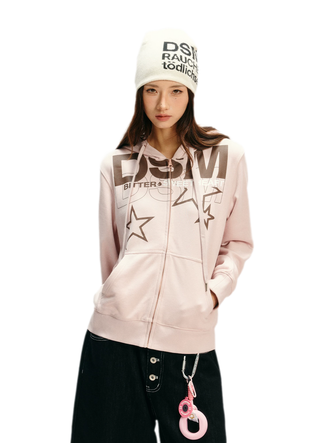 Loopback Fitted Zip-Up Hoodie