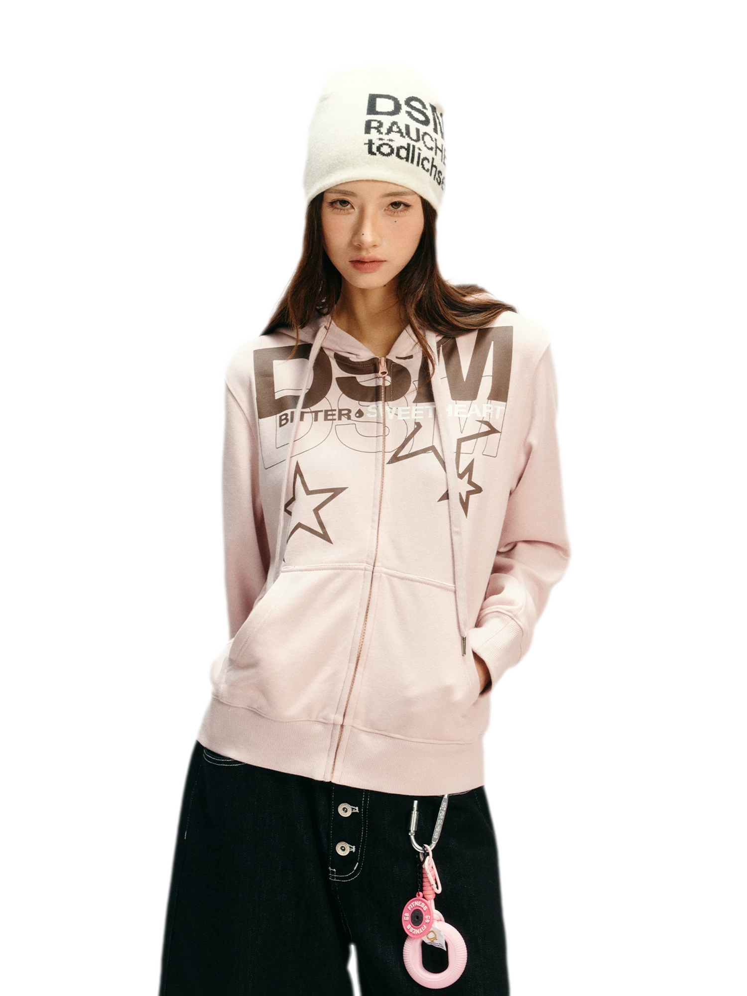 Loopback Fitted Zip-Up Hoodie