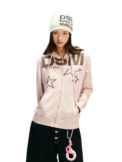 Loopback Fitted Zip-Up Hoodie