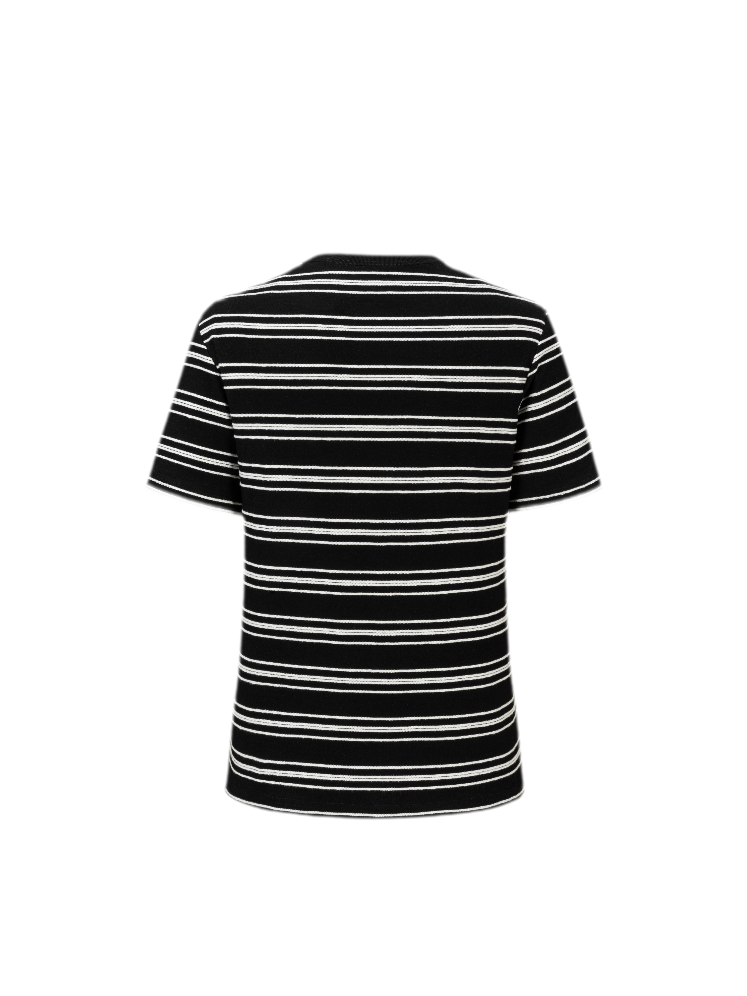 Striped Bear Appliqué T-Shirt