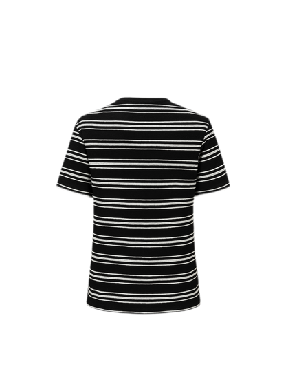 Striped Bear Appliqué T-Shirt