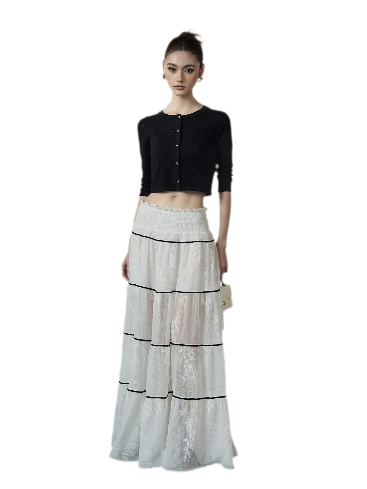 Diamond Cropped Cardigan