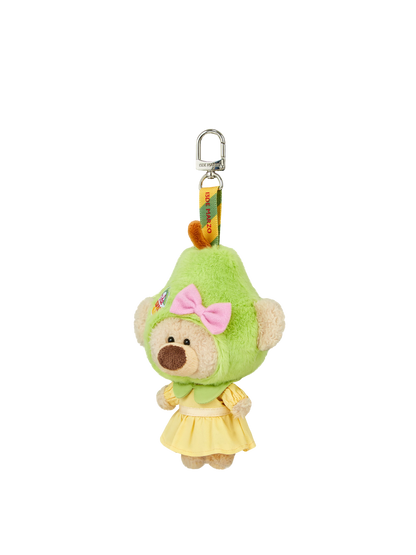 Plush Pear Fruit Keychain