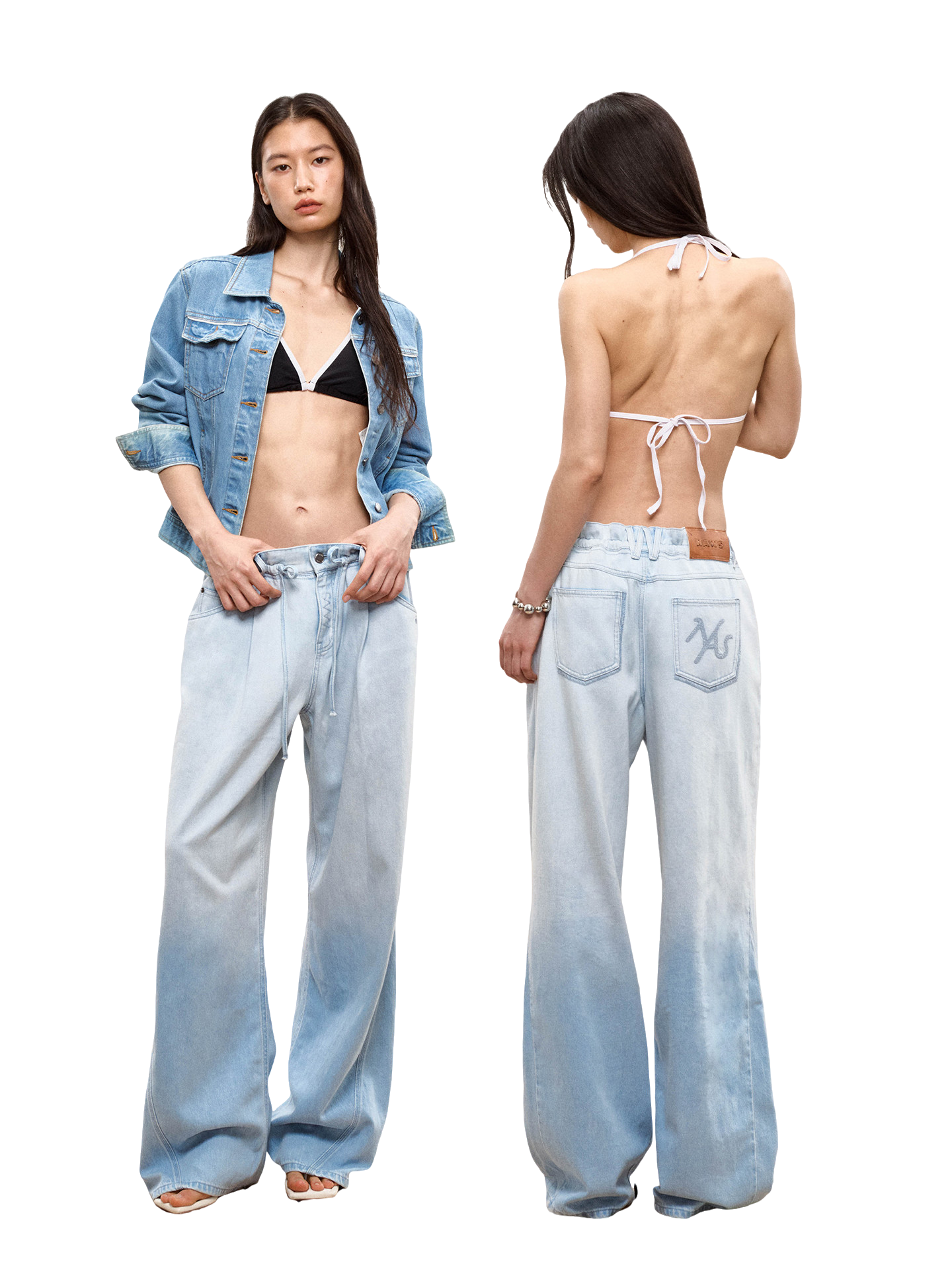 Summer Vacation Breathable Straight-Leg Wide Jeans