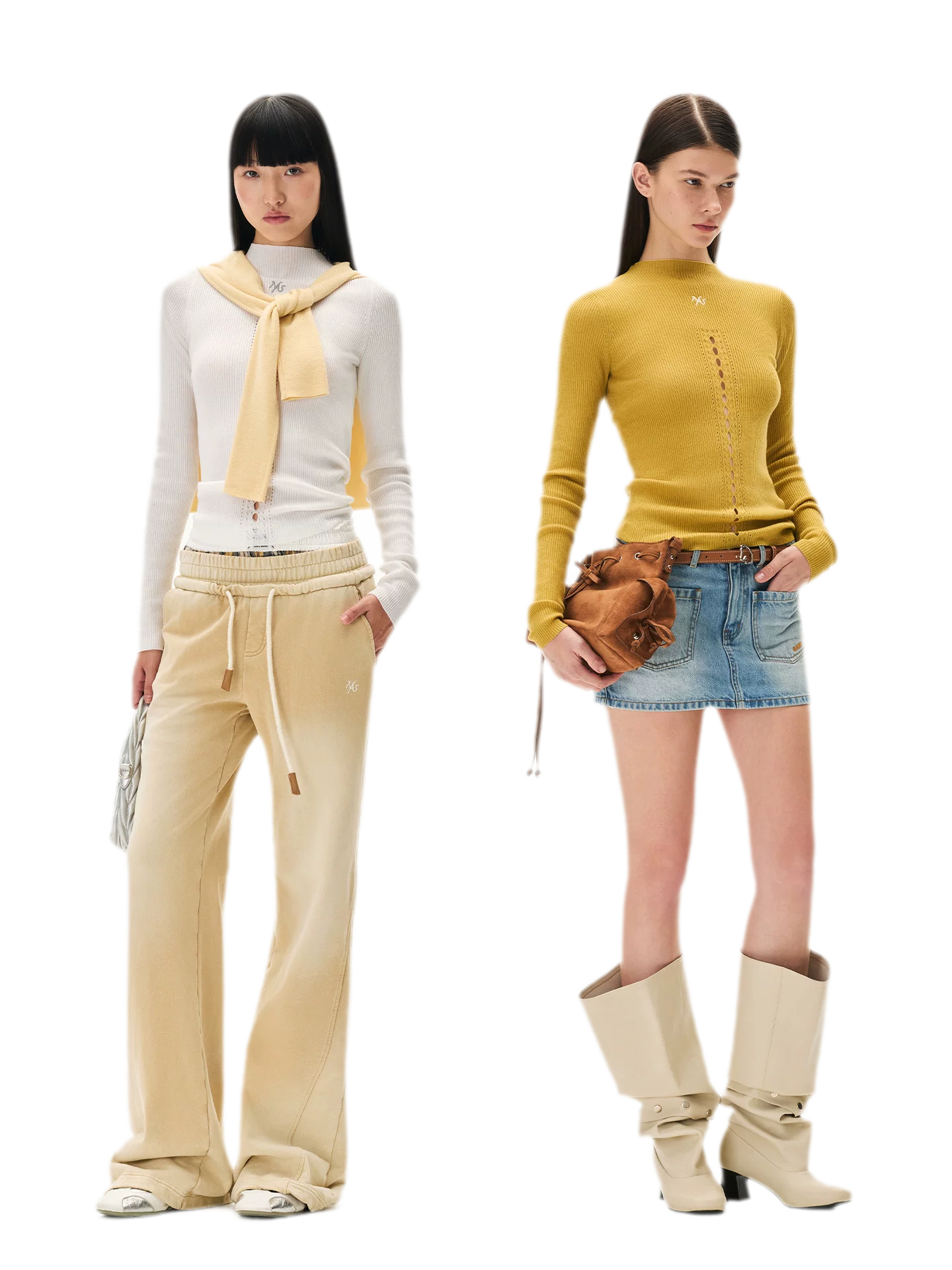Openwork Rib-Knit Fitted Top