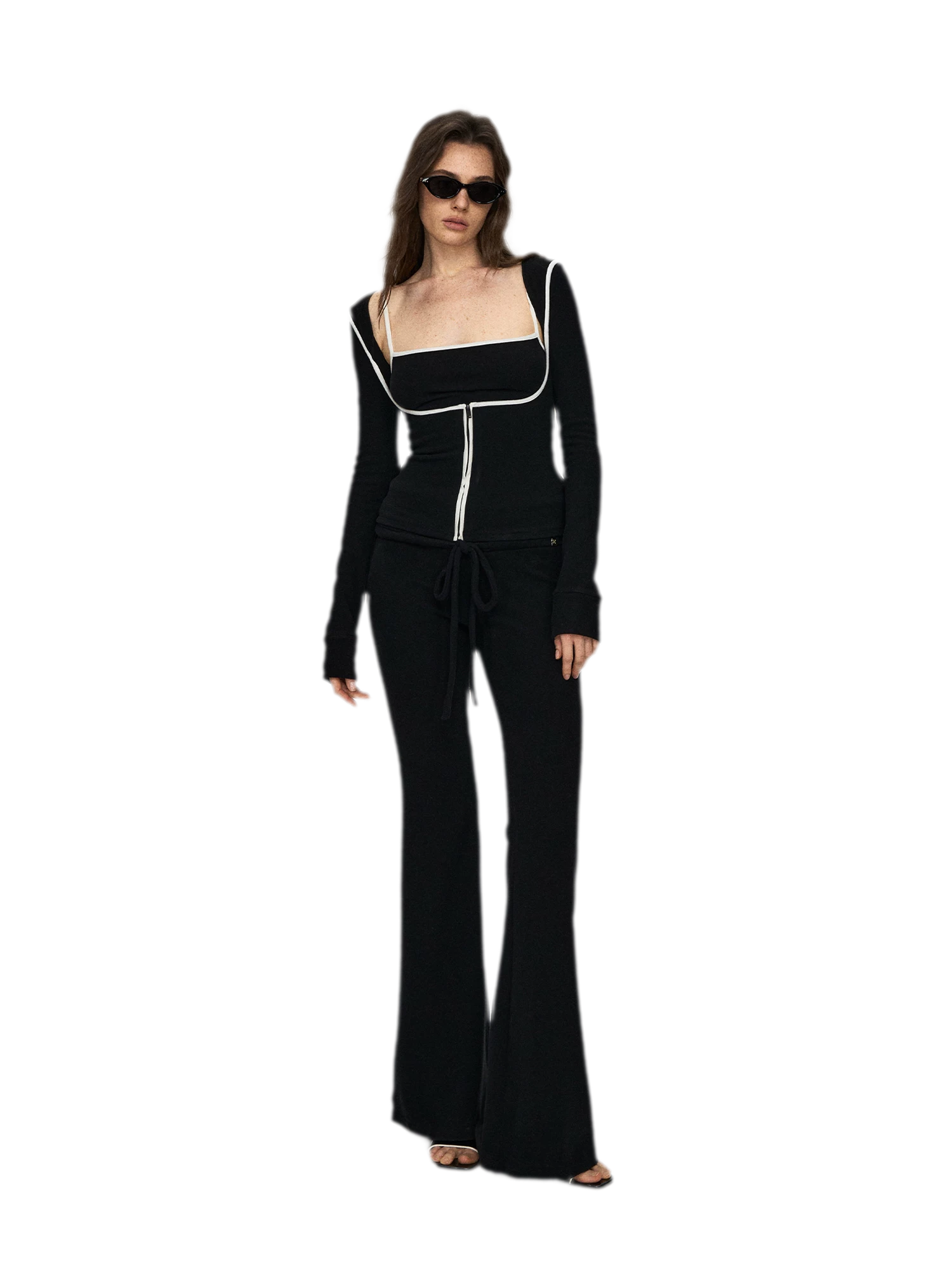 Soft Viscose Blend Three-Piece Set: Cardigan, Camisole &amp;