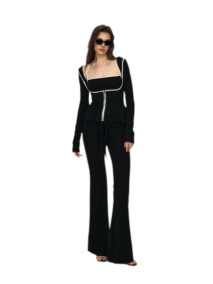 Soft Viscose Blend Three-Piece Set: Cardigan, Camisole &amp;